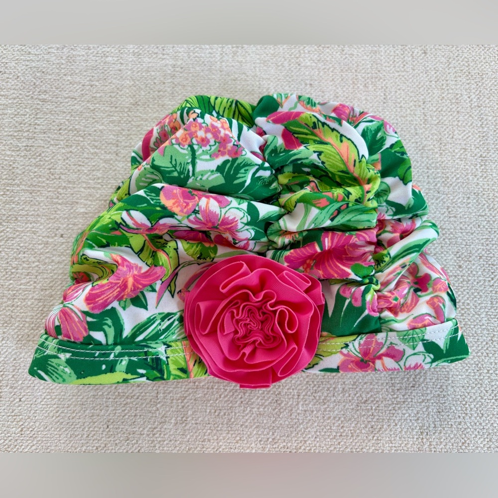 Janie and Jack Tropical Floral Swim Cap Sz 12-24 Months